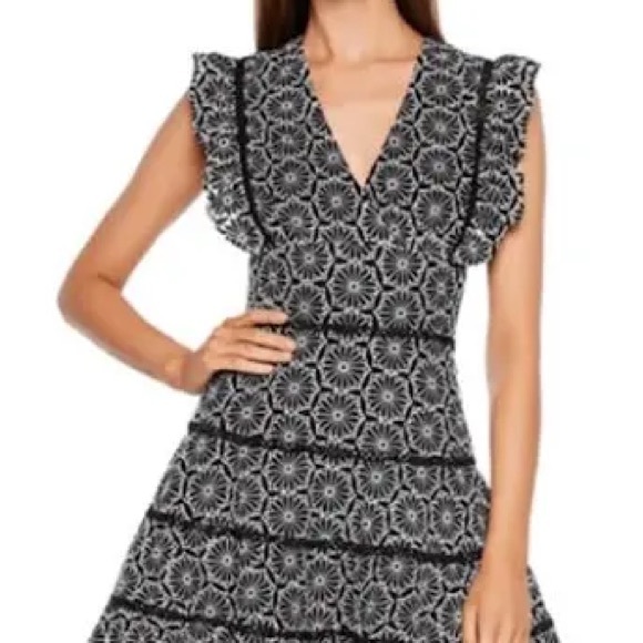 Bardot SIERRA frill dress Black and White Patterned Mini Dress ( worn once) - Picture 6 of 10